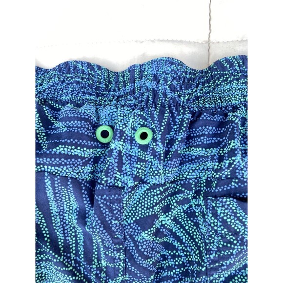 Land’s End Men's 2XL Volley 9"Board Shorts Swim Trunks Blue Green Floral - Picture 11 of 16
